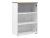 Rangement mi-hauteur YES ! - L80 x H109 x P42 - 2 portes vitrées - Chêne