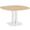 Table de réunion double colonne YES ! - Chêne et blanc