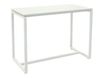 Table haute EASYDESK - L114 x P75 x H110 cm - plateau blanc
