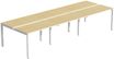 Bureau Bench 6 personnes EASYDESK - soit 6 plateaux L160xP60xH75 cm (L480 x P126) - Hêtre