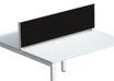 Ecran de séparation cadre aluminium H33 x L140 cm - cadre aluminium blanc - toile noir