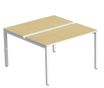 Bureau Bench 2 personnes EASYDESK - soit 2 plateaux L160xP80xH75 cm (L160 x P166) - Hêtre