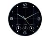 Unilux - Horloge On Time - mécanisme quartz - 4 fuseaux horaires - 30,5 cm - noir