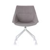 Lot de 2 chaises LUGE - pieds blancs sur roulettes - gris