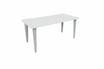 Bureau EVIDENCE - 180 cm - Pieds aluminium - Plateau blanc