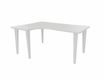 Bureau compact 90° à gauche EVIDENCE - Pieds blancs - Plateau blanc