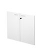 Jeu de 2 portes pour bibliothèque basse - blanc
