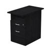Caisson de bureau - Profondeur 80 cm - 1 niche et 2 tiroirs - Frêne noir