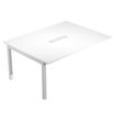 Artarredi - Mesa - rectangular - blanco - gris aluminio base