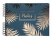 Exacompta Palma - Album photos à spirales 32 x 22 cm - 50 pages noires - bleu