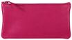 Clairefontaine - Trousse plate - cuir teinté - framboise