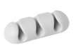 DURABLE CAVOLINE CLIP 1 - boite de 2 clips adhésif pour 3 câbles jusqu'à 5mm de diamètre - gris