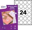 Avery - 120 Étiquettes adhésives rondes blanc mat - diamètre 40 mm - réf C9422M