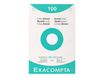 Exacompta - Pack de 100 fiches Bristol quadrillées - 10 x 15 cm - blanc