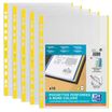 Oxford - 10 Pochettes perforées - A4 - lisse - pour 12 feuilles - 9/100 - Jaune