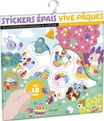 Stickers épais : Vive Pâques Pochette de 25 autocollants épais et repositionnables avec 4 décors À partir de 18 mois