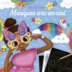 Masques kawaï à métalliser arc-en-ciel Pochette avec 6 masques à gratter et à métalliser À partir de 6 ans