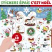 Stickers épais : Cest Noël Pochette de 25 autocollants épais et repositionnables avec 4 décors À partir de 18 mois
