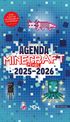 Agenda Minecraft Pixel non officiel - Agenda jeux vidéo Rentrée scolaire - Agenda rentrée scolaire