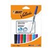 BIC VELLEDA 1741 - Pack de 8 marqueurs effaçables - pointe ogive - couleurs assorties