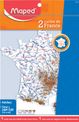 Maped - 2 cartes France - fleuves et departements