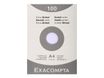 Exacompta - Pack de 100 Fiches bristol - A4 - petits carreaux - blanc