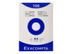Exacompta - Pack de 100 Fiches Bristol - A4 - unies - non perforées - blanc