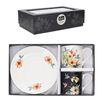 Kiub - Coffret Duo Tasses Café avec Soucoupes - Porcelaine - Collection Bug Art - 26 x 17 x 6.5 cm - Disponible dans différents assortiments