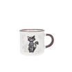 Kiub - Mug bol tasse 125 ml kooks chat noir porcelaine blanc