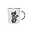 Kiub - Mug bol tasse 320 ml kooks chat noir porcelaine blanc