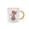 Kiub - Mug bol tasse 320 ml kooks chat mignon porcelaine blanc