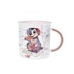 Kiub - Mug timbale droit chiot gourmand 360ml - Collection kooks porcelaine