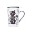 Kiub - Mug tisaniere xl conique mat 435 ml kook chat noir