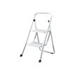 Safetool - Ladder - 2 stappen - epoxy poeder-coated staal - zwart, wit