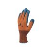 Delta Plus - handschoenen - maat: 9 - polyester, PURE latex - oranje, marineblauw - paren