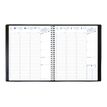 3371010125906-Quo Vadis - Agenda - Spiralé - Euréquart S - Semainier Planning - Français - Impala - Noir - 13 mois de décembre à décembre - 24x30 cm - Papier Clairefontaine blan-P_26103_6-3