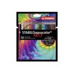 STABILO aquacolor ARTY - kleurpotlood - assortiment fonkelende kleuren (pak van 24)