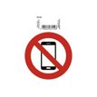 Exacompta - Pictogramme - utilisation des téléphones portables interdite - 100 x 100 mm - rouge