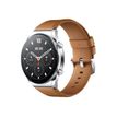 Xiaomi Watch S1 - zilver - smart watch met riem - bruin