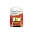 5411313912419-Dymo LetraTAG - Ruban d'étiquettes auto-adhésives - 3 rouleaux métalique, papier et plastique (12 mm x 4 m) - fond jaun-P_91240_5-4
