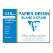 3329680961546-Clairefontaine Dessin à Grain - Pochette papier à dessin - 12 feuilles - A4 - 125 gr - blanc-P_96154_1-0