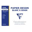 3329680961867-Clairefontaine Dessin à Grain - Pochette papier à dessin - 10 feuilles - A3 - 224 gr - blanc-P_96186_1-0