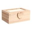 Graine Creative - boîte de rangement en bois rectangulaire avec motif cœur - 120x50x80mm