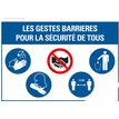 PICKUP teken - barrier actions for everyone's safety - les gestes Barrieres pour la sécurité de tou - 330 x 230 mm - polystyreen