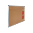 Juvénilia - Mededelingenbord - te bevestigen aan wand - 900 x 1200 mm - kurk - natuurlijk - aluminium frame met grijze hoeken