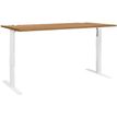 Bureau YES ! - 120 cm - Pieds ajustables blancs - Merisier