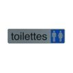 Exacompta teken - toilettes - toilettes (male/female) - 165 x 44 mm - aluminium