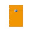 Oxford Bloc Orange A4+ - Bloknote - geniet - 80 vellen / 160 pagina's - extra wit papier - van lijnen voorzien - oranje hoes