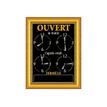 Bequet - Tableau horaires - 15 x 20 cm - cadre doré