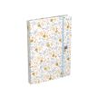 Agenda à élastique Oxford Flowers - 1 jour par page - 15 x 21 cm - beige - Hamelin